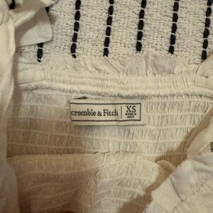 Abercrombie & Fitch Cream Smocked Blouse